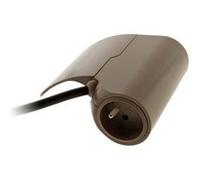 Thomson - Multiprise canapé 1 prise 2P+T 16A + 2 USB - Marron