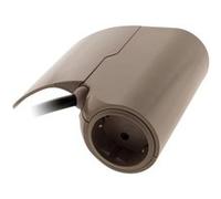 Multiprise 1 Prise + USB, idéale pour canapé, Ainsi Que Bureau - Longueur câble 3M - Marron - Thomson