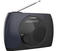 Thomson Radio Portable FM, Tuner Analogique, Secteur ou Piles - Poste Compact pour Écoute en Tous Lieux, Couleur Bleu/Noir - RT350