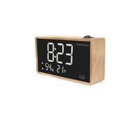 THOMSON Radio Réveil Projecteur Plafond, Double Alarme, Affichage Température et Humidité, Radio FM, Reveil Matin Numérique avec Port Chargeur USB-C - CP202T