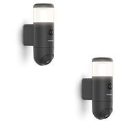 THOMSON Rheita 100 - Lot de 2 Caméras Surveillance Extérieure WiFi - Éclairage LED 3 Zones Intégré (1500 LM) - Caméras Motorisées 270° - Reconnaissance Silhouette Humaine - Full HD 1080p