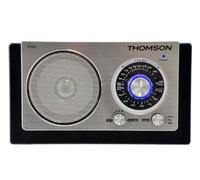 Thomson RT602 Radio Rétro FM/MW Boitier en Bois Noir/Argent