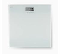 THOMSON Talk MASS 4 - Pèse-Personne avec Fonction Vocale Français Allemand - Grand Écran LCD - Volume Réglable - Plateau en Verre Trempé - Design Ultra Fin Blanc - Jusqu'à 150 kg