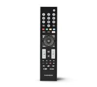 Thomson Télécommande de rechange "ROC1117GRU" (Télécommande de remplacement pour les téléviseurs Grundig, prête à l'emploi, adaptative, mode SIMPLE, touches lumineuses, infrarouge) Noir