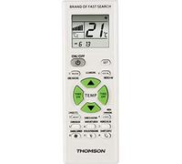 Thomson Télécommande universelle pour climatiseurs "ROC1205" (Télécommande pour climatiseurs, avec fonction de minuterie, écran LCD) Blanc