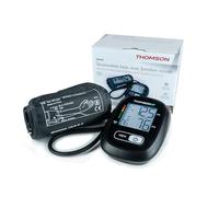 THOMSON Tensiomètre Bras Cardio A10 avec Fonction Vocale Français/Espagnol - Détection d'Arythmie - Mémoire 2 * 150 Mesures - Grand Brassard 22-42 cm - Écran LCD - Alimentation USB-C/Piles