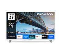 Thomson Téléviseur LED 32 pouces 32HG2S15W HD Smart Google TV Blanc Wi‑Fi
