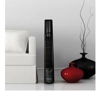 THOMSON Ventilateur colonne - hauteur 80 cm - 3 vitesses - Oscillant sur angle - Rangement du câble dans la base - Noir