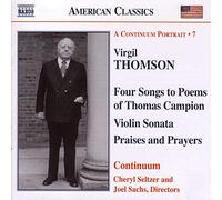 Thomson Virgil – Mélodies et musique de chambre – Import – NAXOS
