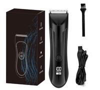 Thomyle Tondeuse Intim, Tondeuse Intime Étanchee Wet & Dry,Station De Charge Usb, Led Intégrée, Avec Peigne Limite RéGlable (Noir)