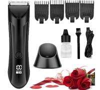 Thomyle Tondeuse Intime, Thomy Rasoir éTanche Wet & Dry Avec Socle De Recharge, 3-En-1 éTanche Ipx7 Pour Homme (1pcs)