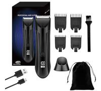 Thomyle Tondeuse Intime, Tondeuse Intime Homme 3-En-1 étanche IPX7, Avec Peigne Limite Réglable, LED Intégrée, Station De Charge USB, Confort Pour Un Rasage Doux Et Sans Irritation (Noir)