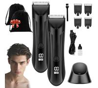Thomyle Tondeuse Intime, Tondeuse Le Fidele Thomyle, Rasoir éTanche Wet & Dry Avec Socle De Recharge, Tondeuse Corps Homme 5 En 1, Pubis Et Corps Pour Homme (2pcs)