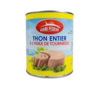 Thon Entier à L'Huile De Tournesol 800g - Grand Pêcheur, Savoureux et Nutritif