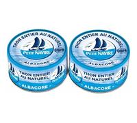 THON NATUREL ALBACORE 2X93G, PETIT NAVIRE, LOT DE 3