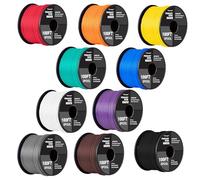 Thonapa Fil primaire de calibre 16 - 10 rouleaux d'aluminium plaqué cuivre de couleurs assorties - 30 m de fil par rouleau