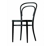 Thonet Chaise 214/214 M - Décapé noir - cannage en plastique