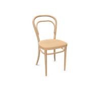 Thonet Chaise 214/214 M - Éclairci, décapé - cannage en plastique
