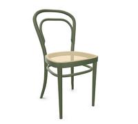 THONET chaise 214 (Olive green RAL 6003 - Hêtre II)