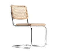 Thonet Chaise à piétement luge S 32 V - Hêtre laqué clair - sans patins