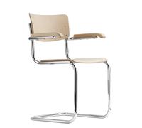 Chaise à piétement luge avec accoudoirs S 43 F, Designer Mart Stam, 83x55x53 cm