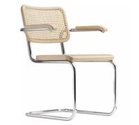 Thonet Chaise à piétement luge S 64 V - Hêtre éclairci (TP 107) - sans patins
