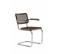 Thonet Chaise à piétement luge S 64 V - ThonetNussbaumDarkMelange - sans patins