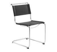Thonet Chaise S 33/ S 33 N - Patins en plastique noir avec feutre - noir
