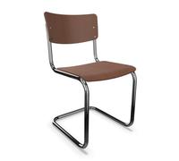 THONET chaise S 43 (Walnut - Hêtre I and acier chromée)