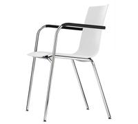 Thonet S 160 Chaise de Salle à Manger Chrome/Blanc