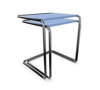 THONET set de 2 tables basses B 97 (Powder blue - Hêtre II and acier chromée)