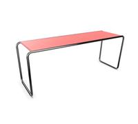 THONET table basse B 10 (Coral red - Hêtre II and acier chromée)