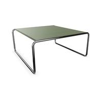 THONET table basse B 20 A (Olive green RAL 6003 - Hêtre II and acier chromée)