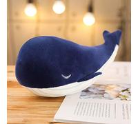 Thonlai 25 cm Animal en Peluche de Baleine Bleue, Animal de Mer en Peluche Super Doux, Joli Jouet de Couchage pour Enfants (Bleu Foncé)
