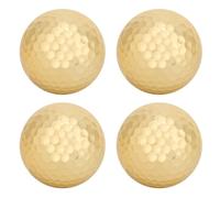 Thonlai Balles de Dorées Portables avec Caoutchouc Synthétique Double | Plaqué or pour une Haute visibilité, Diamètre de 42,6 Mm, 392 Trous D'abeille pour la Performance, Plus de 1000 Coups