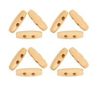 Thonlai Boutons en Bois 50pcs avec Conception en Forme de Corne, Matériau en Bois écologique, Surface Polie Lisse, pour Vêtements, Bagages, Pulls, Manteaux
