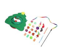 Thonlai Ensemble de Jouets Tunnel pour Chat, Tunnel de Jeu Interactif avec Baguette à Plumes, Boules de Cloche, Souris, Jouets en Peluche pour Chatons, Lapins, Petits Animaux de C
