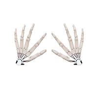 Thonlai Gants à Doigts Articulés d'halloween, Griffes de Squelette en PVC de 35 Cm, Extensions de Doigts Articulés, Accessoires de Déguisement de Cosplay pour Fête sur Le Thème de (White 1 Pair)