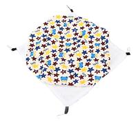 Thonlai Hamac pour Animaux de Compagnie, Lit Suspendu Double Couche en Peluche Chaude avec Accessoires Fixes, pour Hamsters Lapins Cage pour Petits Animaux (Petite Taille étoiles de Dessin animé)