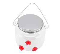 Thonlai Mangeoire pour Colibris avec Crochet Design Fleurs, Bouteille en | Bouteille Transparente pour une Visualisation Facile, Large Ouverture pour un Remplissage et un Nettoyage Rapides, Matériau