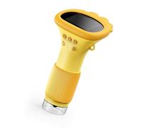 Thonlai Microscope Portatif à écran de 2 Pouces, Zoom 2MP 100X à 1000X, Microscope Portable D'imagerie HD en Temps Réel avec 8 LED Réglables, à des Fins éducatives D'exploration (Orange)