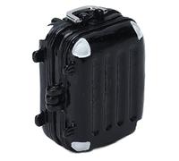 Thonlai Mini Valise, Accessoires de Maison de Poupée en Alliage D'aluminium au Design Moderne, avec Une Belle Apparence pour la Décoration de la Maison de Poupée et L'affichage du Salon (Noire)