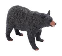 Thonlai Modèle d'ours Noir, Figurine Animale Réaliste avec Position de Marche, Matière Plastique Solide pour la Décoration de la Maison et Les Jouets éducatifs