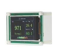 Thonlai Moniteur Numérique de qualité de L'air, Détecteur de CO2 de Haute Précision pour le Bureau à Domicile, Analyseur D'air Portable, Conception Semi-fermée pour la Température et l'humidité PM2,5,