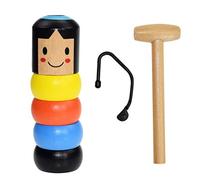 Thonlai Petit Homme en Bois, Jouet Magique Incassable, Qui Ne Peut Pas Battre, Jouet Magique, Accessoires Magiques de Scène, Jouet Amusant (Coloré)