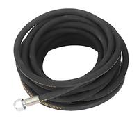 Thonlai Tuyau de Nettoyeur Haute Pression, Filetage Femelle M22x1,5 Mm 4061PSI 10 M Gaine Extérieure en Caoutchouc en Acier Inoxydable, avec Tuyau de Sortie D'insertion de 14 Mm de