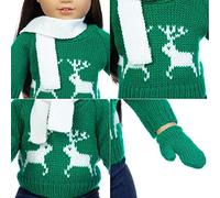 Thonlai Vêtements de Poupée pour Poupées de 18 Pouces, Ensemble Pull et