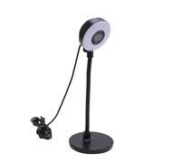 Thonlai Webcam 5MP avec Lumière Rempli, AF Touch Control Focus Auto Focus USB Web Cam Bendable Rod, Lumière Blanche Lumière Douce Lumière Chaude pour L'apprentissage en Ligne, Le