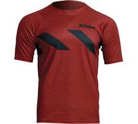 Thor Assist Hazard Maillot vélo à manches courtes, rouge, taille 2XL pour homme