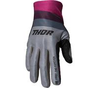 Thor Assist React Gants de vélo, Gris/Noir/Rouge, Taille 2XL